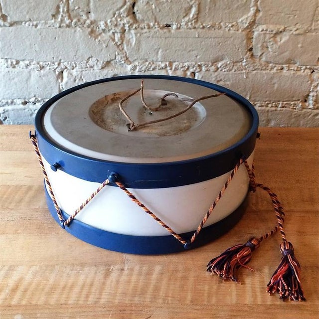 1940s Whimsical Mid-Century Modern Toy Drum Flush Mount Ceiling Light For Sale In New York - Image 6 of 7