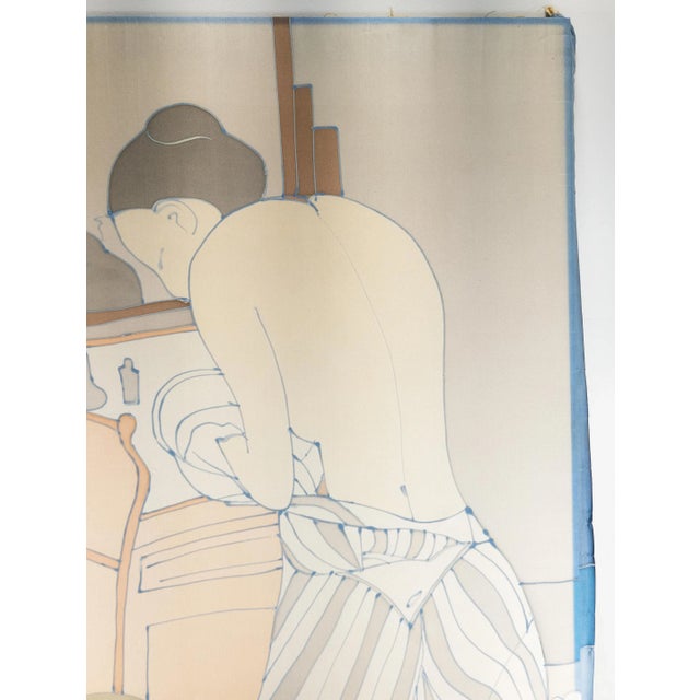 American 20th Century Decorative Print on Silk After "Woman Bathing" by Mary Cassatt For Sale - Image 3 of 7