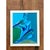 Blue Vintage Figurative Blue Acrylic Oil in Canvas For Sale - Image 8 of 12