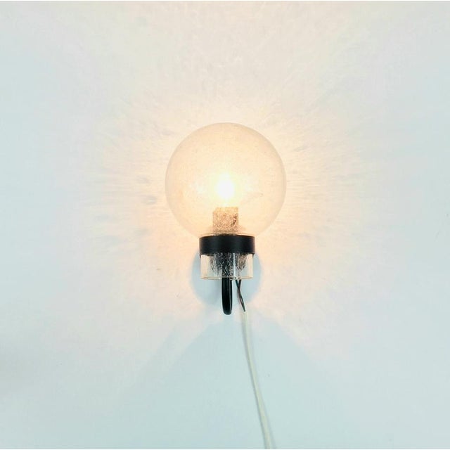 1980s Vintage Glass Wall Lights from Limburg, Germany, 1980s, Set of 2 For Sale - Image 5 of 8