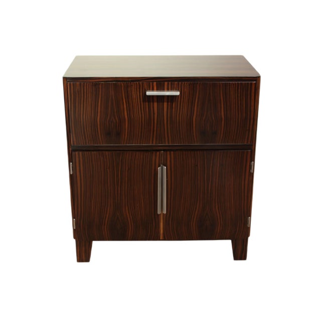 Small Art Deco Bar Cabinet, Macassar Veneer, France, circa 1930 For Sale