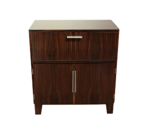Small Art Deco Bar Cabinet, Macassar Veneer, France, circa 1930