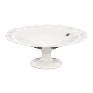 White Open Work Loop Rim 11” Bowl For Sale