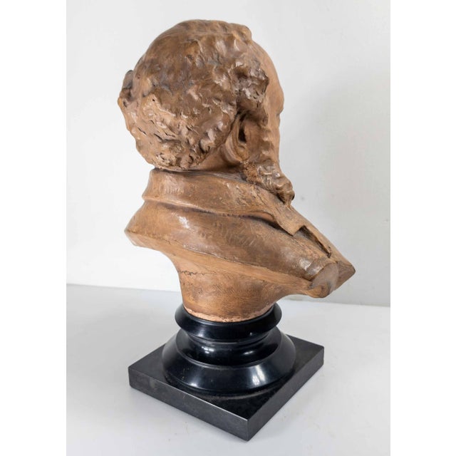 Late 19th Century 19th Century American Terra-Cotta Bust of a Gentleman by Olin Levi Warner For Sale - Image 5 of 18