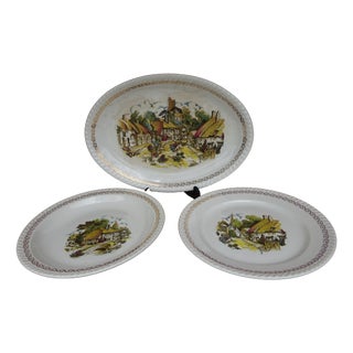 Earthenware Serving Dishes from Lunéville, 1890s, Set of 3 For Sale