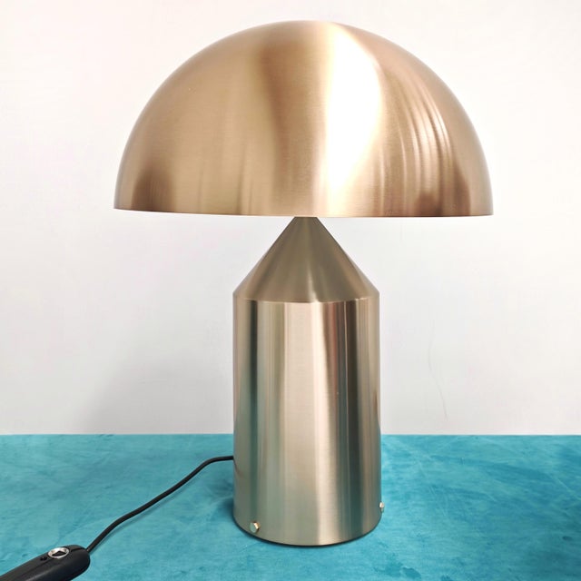 Atollo Table Lamp in Gold Metal by Vico Magistretti for Oluce, 2010s For Sale - Image 11 of 11