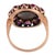 Early 20th Century Victorian Rose Cut Diamond Ruby Rose Gold Silver Ring, Size 5 For Sale In Los Angeles - Image 6 of 6