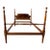 Vintage Peter Engel Carved Walnut Four-Poster Twin Bed Frame For Sale