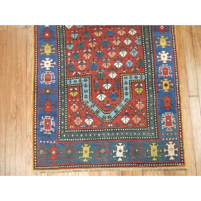 Early 20th Century Zabihi Collection Antique Kazak Prayer Motif Rug - 2'9" x 4'11" For Sale - Image 5 of 6