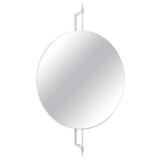 Stainless Steel Circle Rotating Mirror by Kristina Dam Studio For Sale