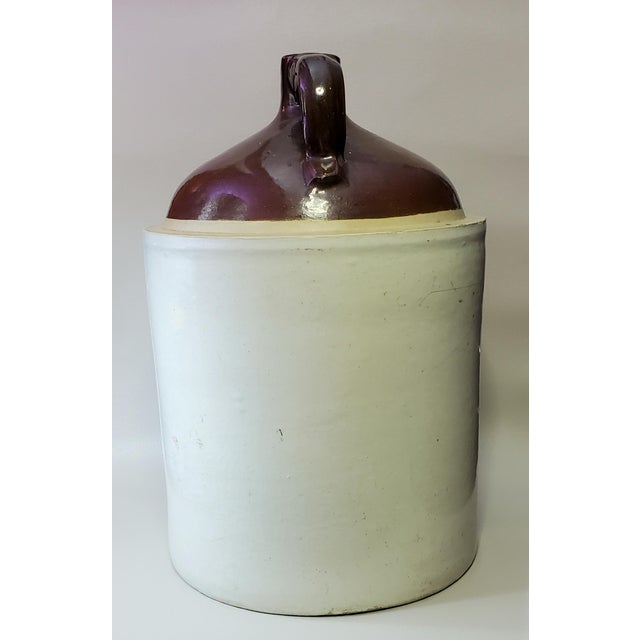 Cabin Antique Early 20th Century Stoneware 5 Gallon Moonshine/ Whiskey Jug For Sale - Image 3 of 8