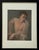 Vintage Expressionist Male Figurative Nude Study, Framed (Oil on Canvas Paper). Matted and housed under glass in a black...