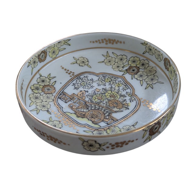 Mid 20th Century Gold Imari Porcelain Hand Painted Catchall Dish For Sale - Image 14 of 14
