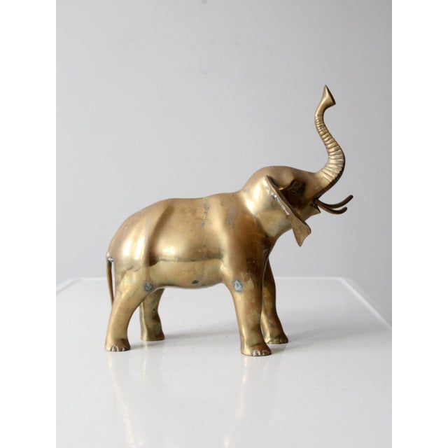 Vintage Brass Elephant For Sale - Image 4 of 11