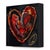 Contemporary Love and Wild XX - Colorful Impasto Textured Heart Artwork on Black Wood Panel by Cynthia Coulombe-Bégin For Sale - Image 3 of 9