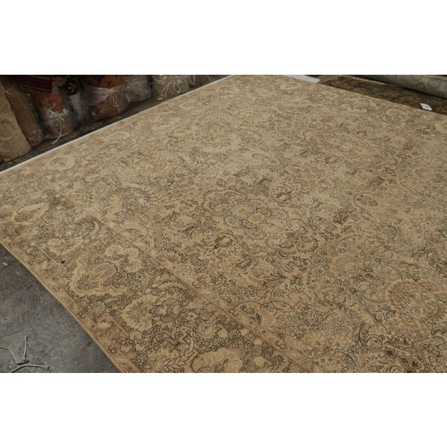 Traditional Antique Kerman Persian Rug With Gold and Blue Floral Pattern by Rug & Kilim For Sale - Image 3 of 8