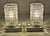 Gray Vintage Bedside Lamps with Grey and White Plastic Base and Clear Cuboid Relief Glass Shade by Graewe, 1970s, Set of 2 For Sale - Image 8 of 8