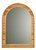 Arched Mirror with Wicker and Bamboo Frame, 1970s For Sale