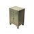 This is a charming, vintage-style cabinet with a rustic, distressed finish. The cabinet features a subtle fade light olive...
