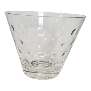 Mid-Century Polka Dot Glass Ice Bucket For Sale