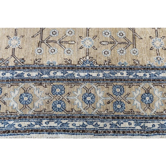 Contemporary Floral Samarkand Warm Tan Carpet "Arbora" by Doris Leslie Blau For Sale In New York - Image 6 of 7