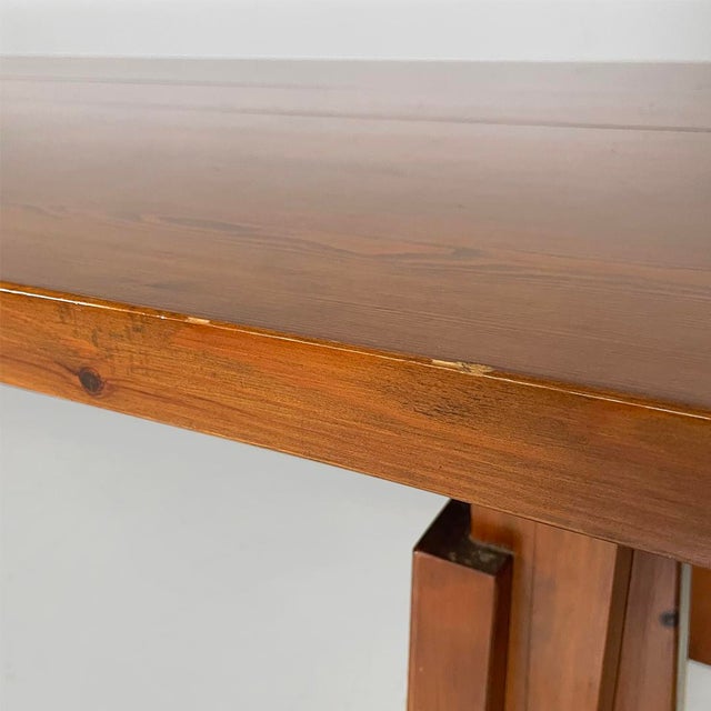 Mid-Century Modern Italian Extendable Wooden Dining Table, 1970s For Sale - Image 11 of 18
