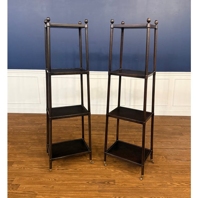 Contemporary Pair of Matching Etageres From the Thomas O’Brien Collection of Century Furniture For Sale - Image 3 of 17