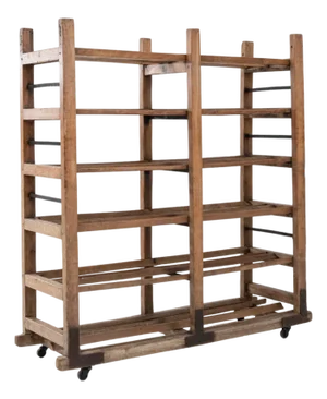 1930s French Industrial Bakery Rack on Wheels