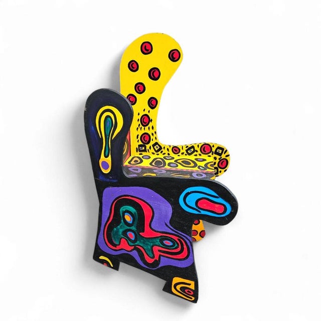 Upholstered Wooden Wing Chair For Sale - Image 6 of 18