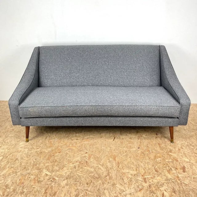 Textile Mid-Century Sofa, 1950s For Sale - Image 7 of 11