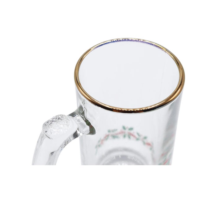 Libbey Glass Co. Christmas Beer Steins - Set of 6 For Sale - Image 4 of 8