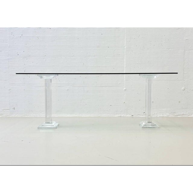 Late 20th Century Glass Table in Acrylic Glass by Fabianart, 1980s For Sale - Image 5 of 18