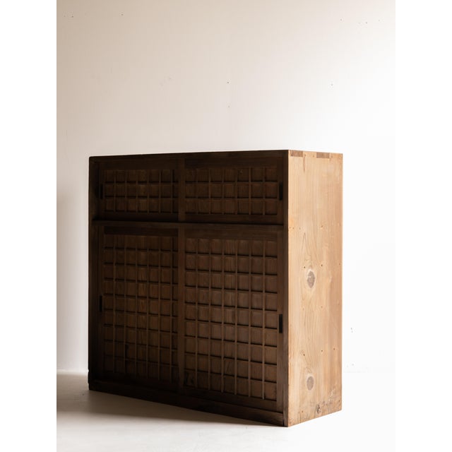 Japanese Modern Cabinet 1920-1940s / Tansu Wabi-Sabi For Sale - Image 15 of 18