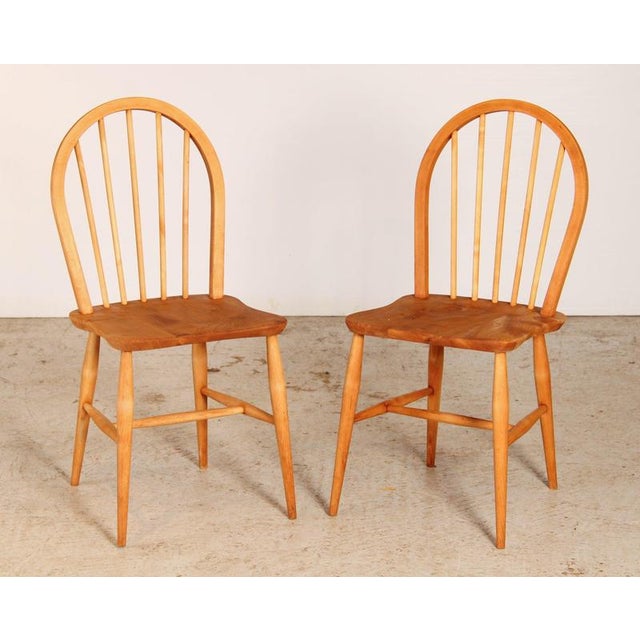Mid-Century Modern Elm and Beech Chairs from Ercol, 1950s, Set of 2 For Sale - Image 11 of 11