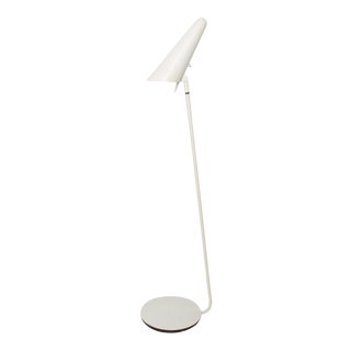Atomic Space Age White Cone Tension Pole Floor Lamp Eames Style For Sale