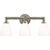 Wilton Triple Bath Light in Antique Nickel with White Glass Designer: Chapman & Myers Height: 10.5" Extension: 8.5"...