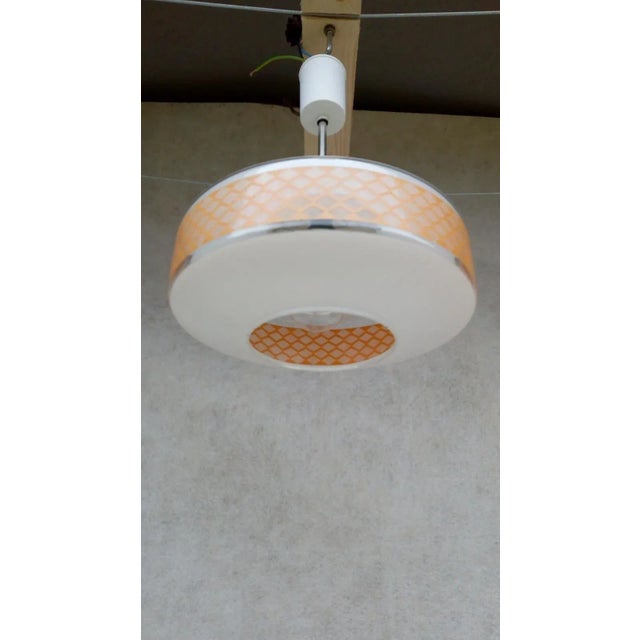 Orange Vintage Retro Chandelier For Sale - Image 8 of 11