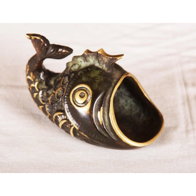 Fish Brass Ashtray, 1950s For Sale - Image 6 of 6