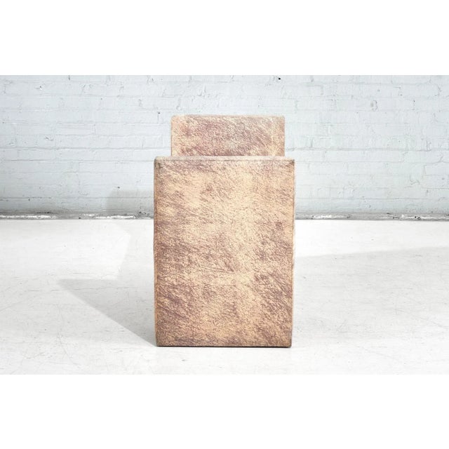 Textile Post Modern High Arm Bench by Directional, 1970 For Sale - Image 7 of 8