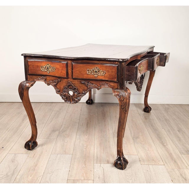 Baroque Portuguese Desk - Center Table Circa 19th Century For Sale - Image 9 of 13