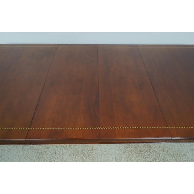 Stickley George III Style Mahogany Inlaid Dining Table For Sale - Image 15 of 18