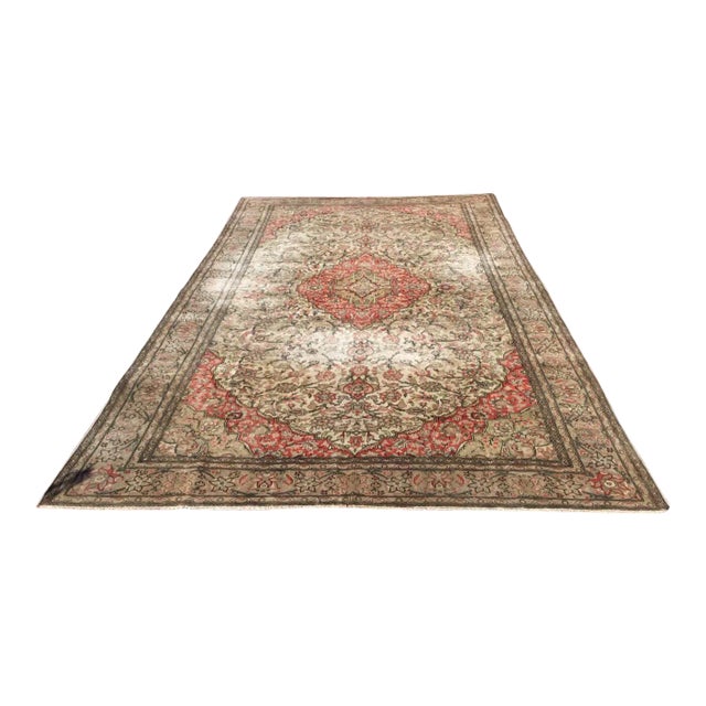 Oversized Antique Oushak Rug - 100" X 154" For Sale
