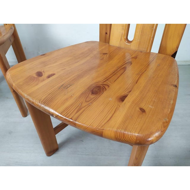 Brutalist Pine Dining Chairs, Set of 4 For Sale - Image 14 of 18