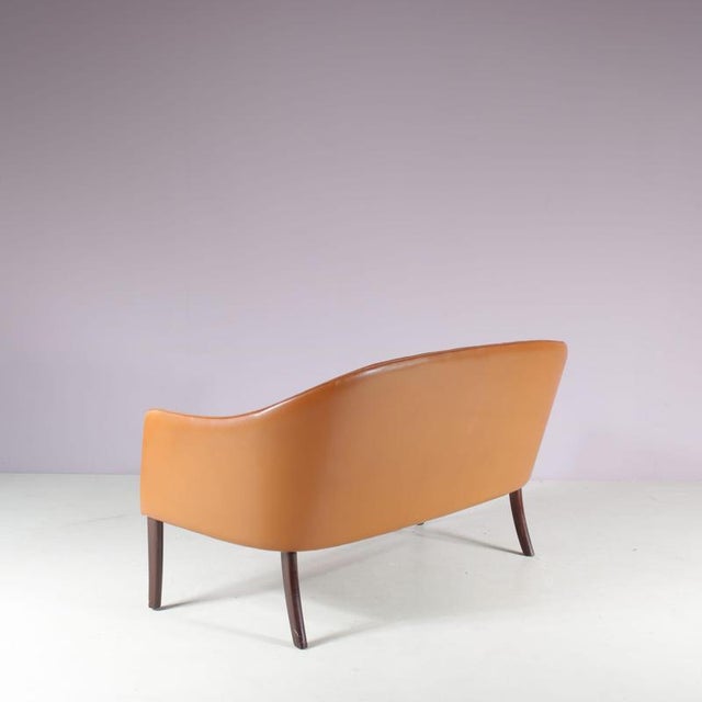 Brown Sofa by Ole Wanscher for J. Jeppesen, 1950s For Sale - Image 8 of 16