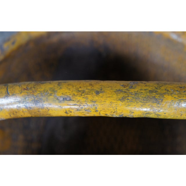 Antique Chinese Bentwood Woven Willow Rice Harvest Gathering Basket 21" For Sale - Image 4 of 10