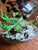 Green 1970s Trio of Green and Blue Glass Paperweights For Sale - Image 8 of 12