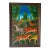 Vintage Haitian Folk Art Jungle Painting by Monestime Astrel, Late 20th Century For Sale