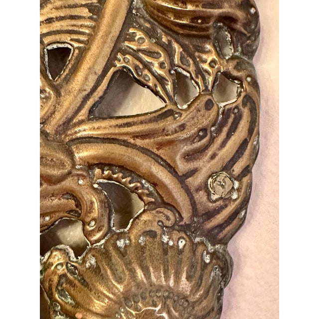 19th Century Italian Pair of Antique Brass Altar Palmettes For Sale - Image 11 of 15