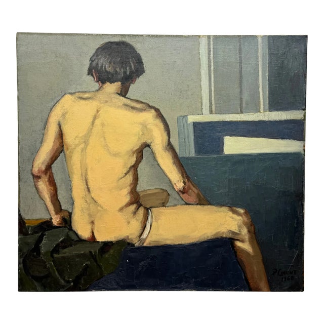 P. Ciment 1968 Figural Oil Painting For Sale
