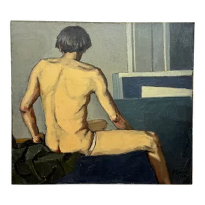 P. Ciment 1968 Figural Oil Painting